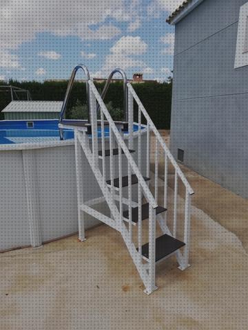 Review de escalera inox piscina elevada