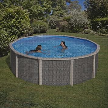 Review de piscina hinchable azul circulos