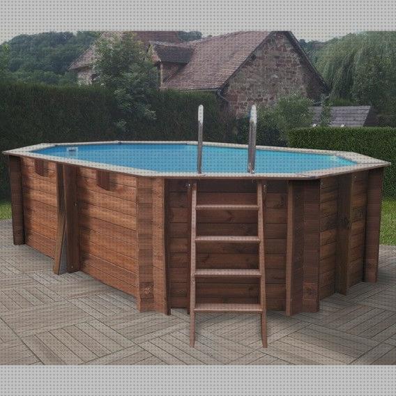 Review de piscina madera ovalada