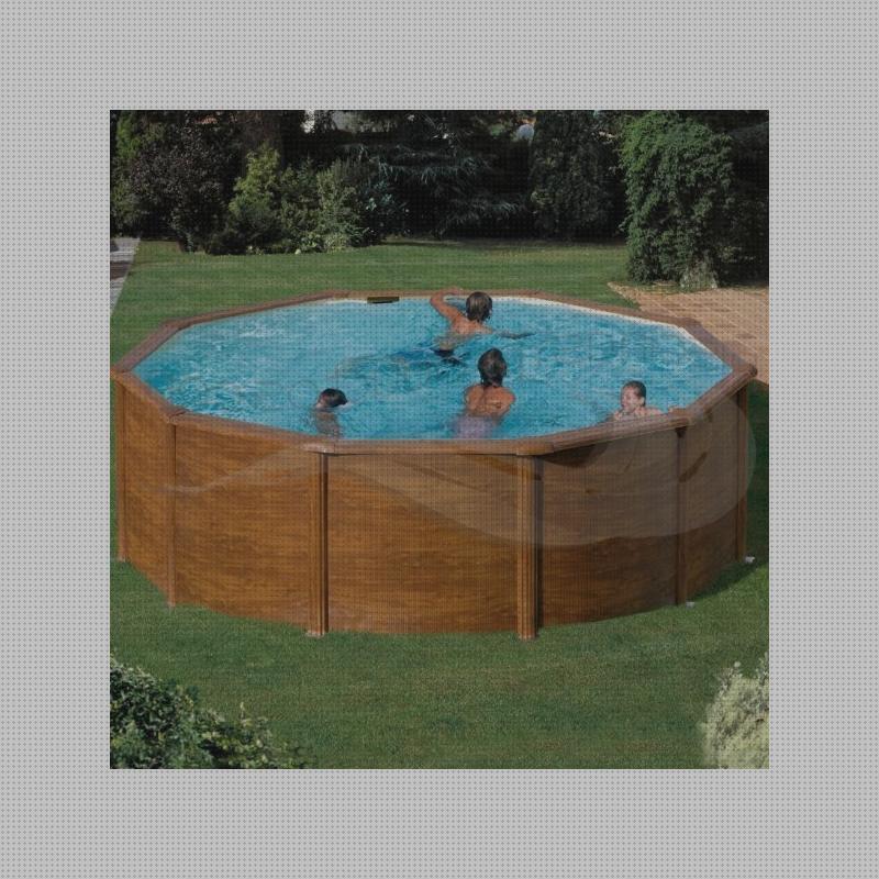 Review de piscinas desmontable gre acero redonda imitación madera