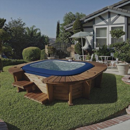 Las mejores marcas de piscina madera spa hinchable malibu con cobertura de madera